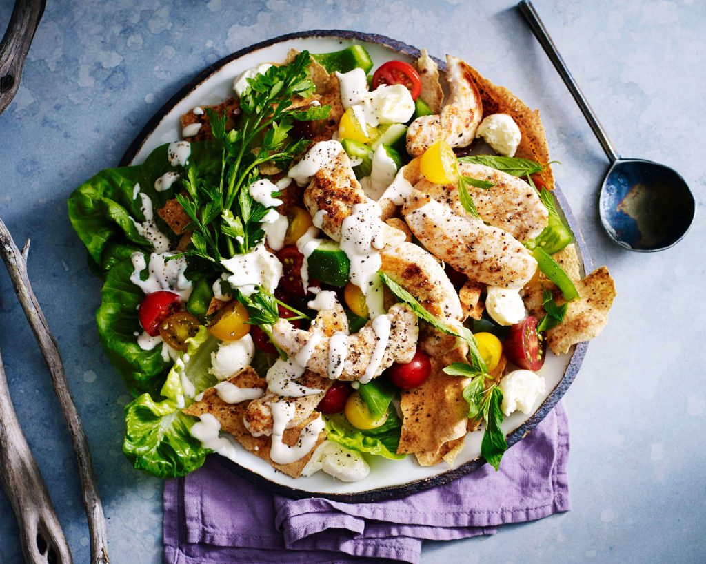 Fattoush & Chicken Salad