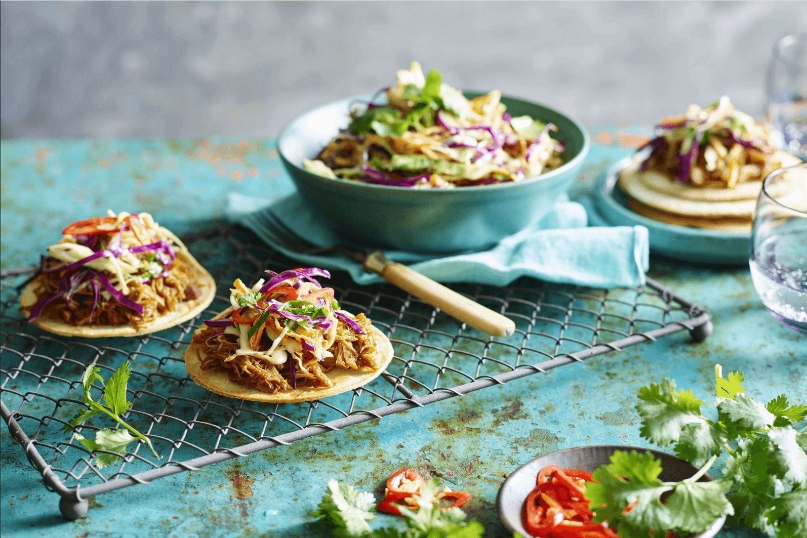 Pulled Chicken Tostada With Slaw | Lilydale Free Range